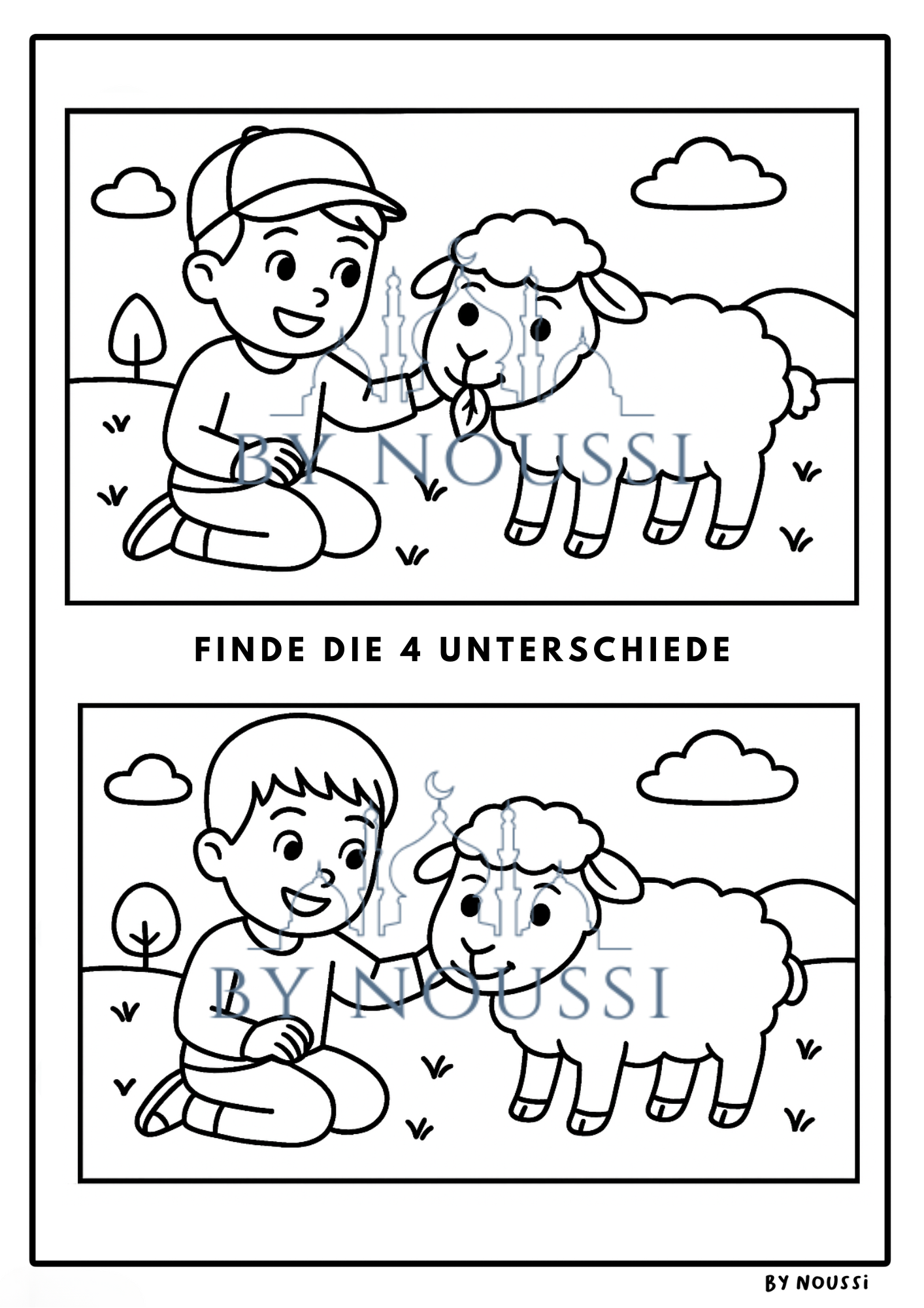 Eid al-Adha Ausmalbilder-Set - Deutch